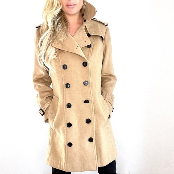 Burberry Buckingham Tan Wool Cashmere Double Breasted Belted Coat - Picture 8 of 16
